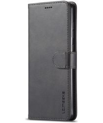 LC.IMEEKE Samsung Galaxy A03s Hoesje Portemonnee Book Case Zwart