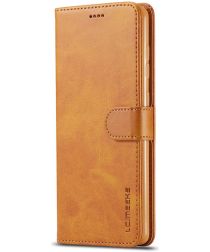 LC.IMEEKE Samsung Galaxy A03s Hoesje Portemonnee Book Case Bruin