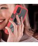 Samsung Galaxy A03s Hoesje Hybride Kickstand Back Cover Rood