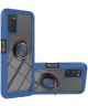 Samsung Galaxy A03s Hoesje Hybride Kickstand Back Cover Blauw