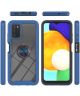 Samsung Galaxy A03s Hoesje Hybride Kickstand Back Cover Blauw