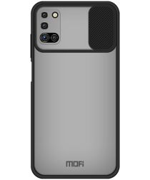 MOFI Samsung Galaxy A03s Hoesje met Camera Slider Back Cover Zwart