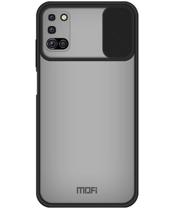 MOFI Samsung Galaxy A03s Hoesje met Camera Slider Back Cover Zwart Hoesjes