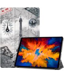 Lenovo Tab P11 Pro Hoes Tri-Fold Book Case met Eiffeltoren Print