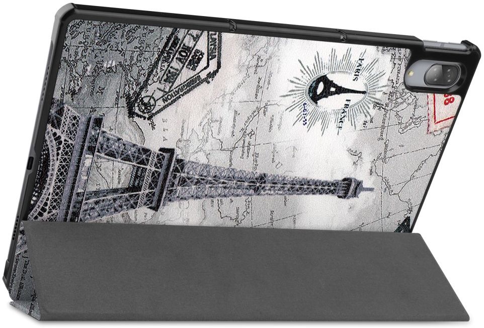Lenovo Tab P11 Pro Hoes Tri-Fold Book Case met Eiffeltoren Print afbeelding 6
