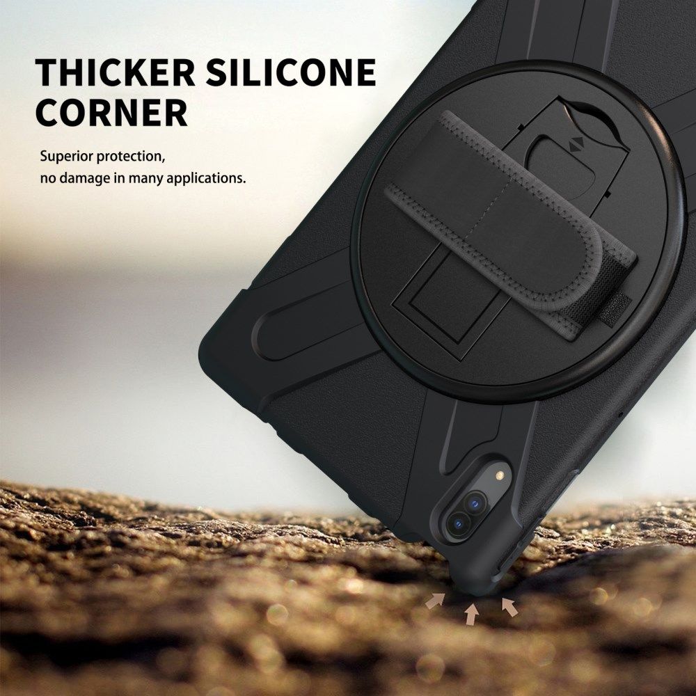 Lenovo Tab P11 Pro Hoes 360 Graden Kickstand Back Cover Zwart afbeelding 8