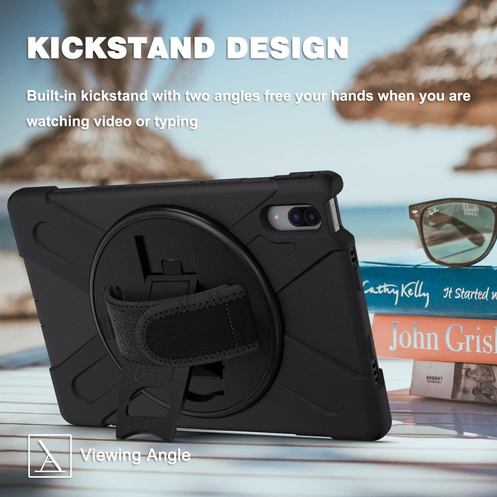 Lenovo Tab P11 Pro Hoes 360 Graden Kickstand Back Cover Zwart afbeelding 4