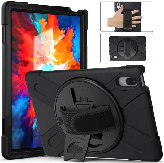 Lenovo Tab P11 Pro Hoes 360 Graden Kickstand Back Cover Zwart afbeelding 3
