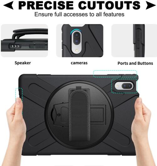Lenovo Tab P11 Pro Hoes 360 Graden Kickstand Back Cover Zwart afbeelding 7