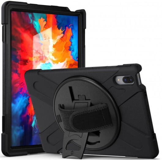 Lenovo Tab P11 Pro Hoes 360 Graden Kickstand Back Cover Zwart afbeelding 1