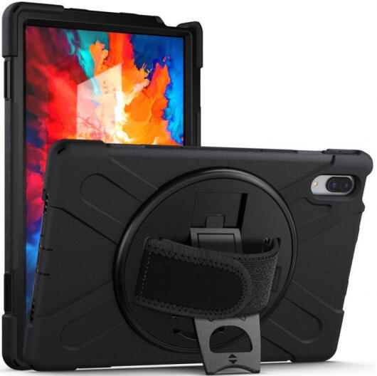 Lenovo Tab P11 Pro Hoes 360 Graden Kickstand Back Cover Zwart afbeelding 2