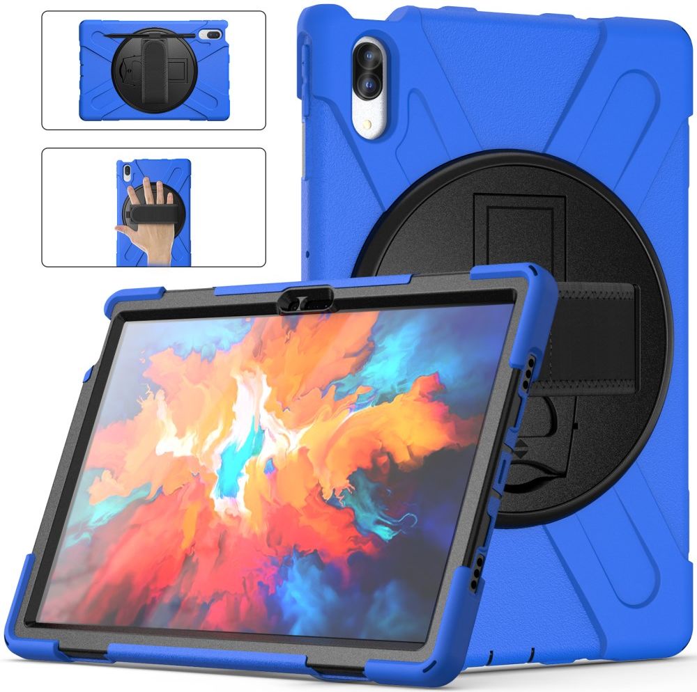Lenovo Tab P11 Pro Hoes 360 Graden Kickstand Back Cover Blauw afbeelding 3