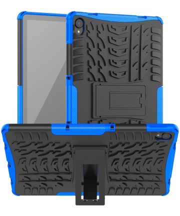 Lenovo Tab P11 / P11 Plus Hoes Hybride Back Cover met Kickstand Blauw Hoesjes