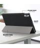 Lenovo Tab P11 Pro Hoes Tri-Fold Book Case Kunstleer Zwart