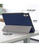 Lenovo Tab P11 Pro Hoes Tri-Fold Book Case Kunstleer Blauw
