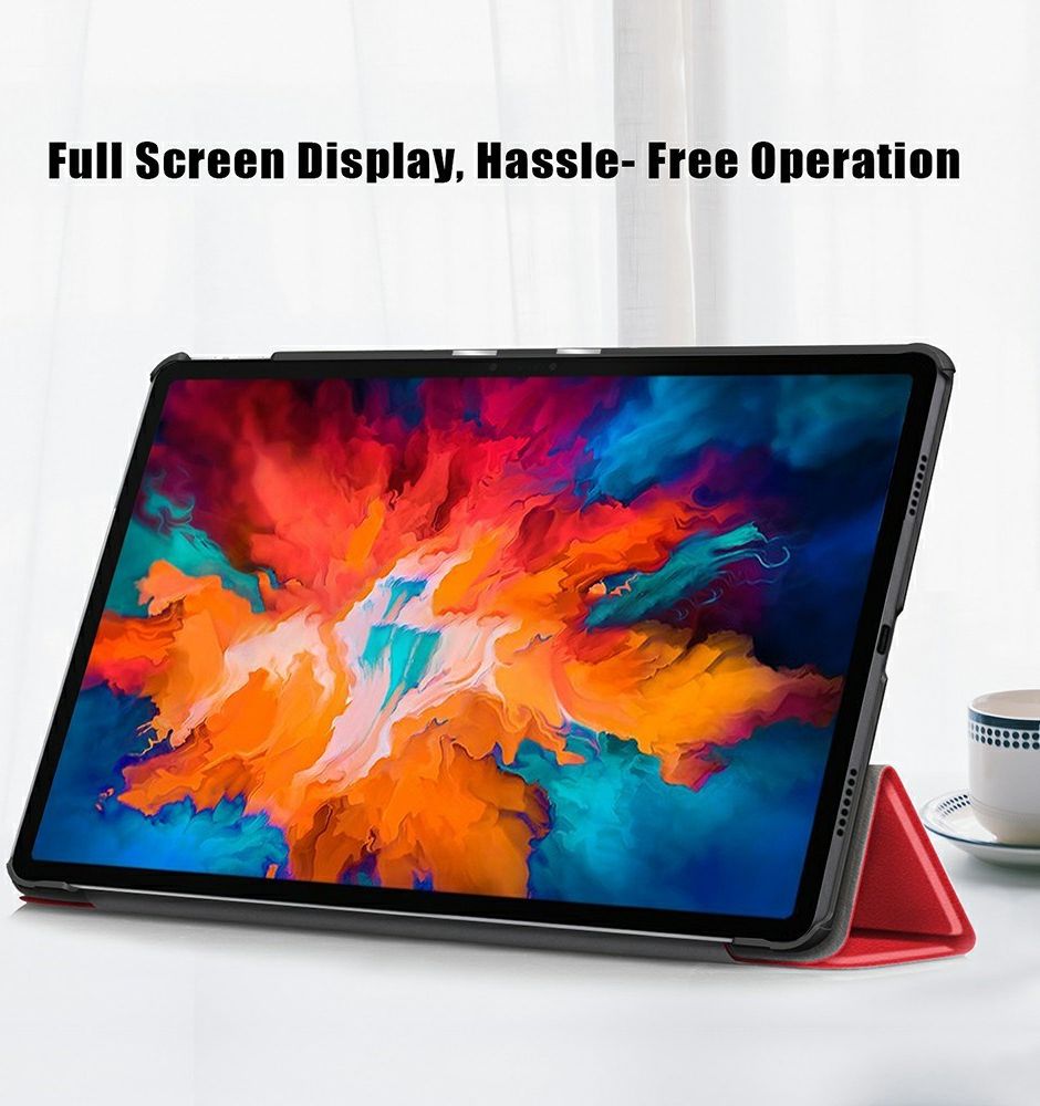 Lenovo Tab P11 Pro Hoes Tri-Fold Book Case Kunstleer Rood afbeelding 7
