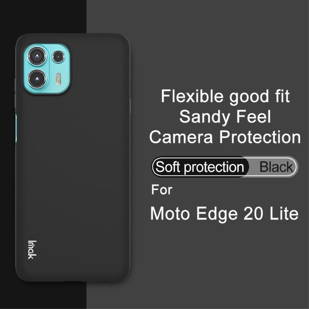 IMAK UC-3 Series Motorola Edge 20 Lite Hoesje Flexibel Dun TPU Zwart afbeelding 7