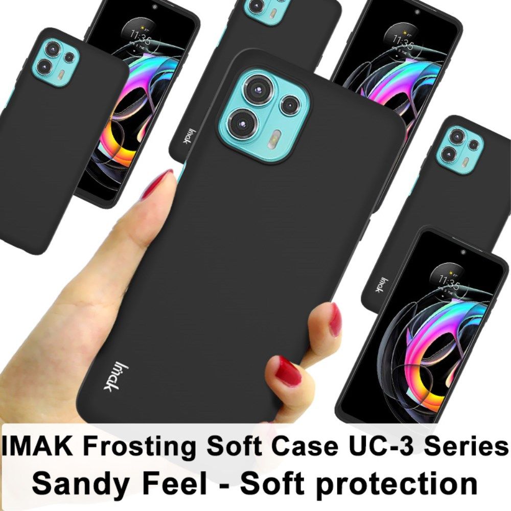 IMAK UC-3 Series Motorola Edge 20 Lite Hoesje Flexibel Dun TPU Zwart afbeelding 5