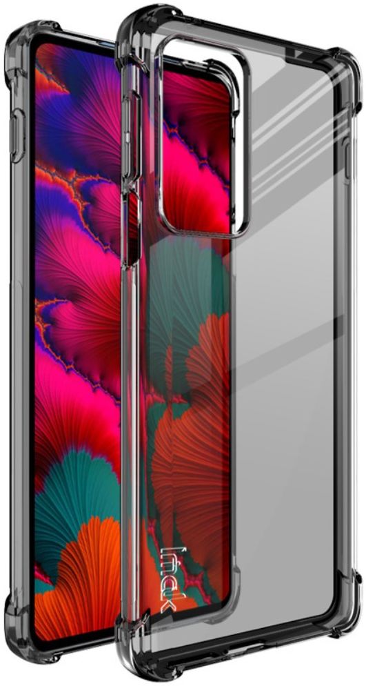 Motorola Edge 20 Pro Hoesje TPU + Screenprotector Transparant Zwart afbeelding 1
