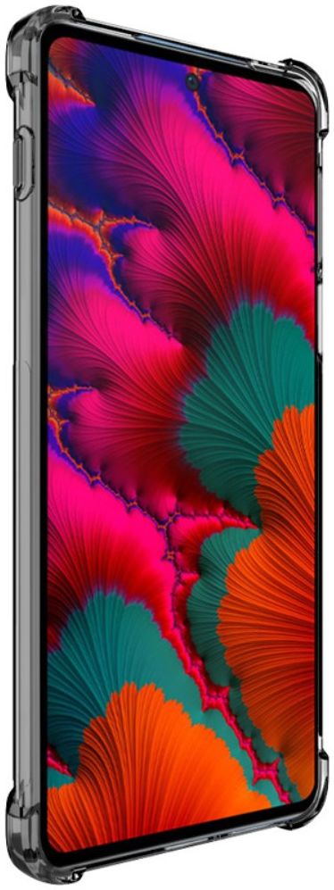 Motorola Edge 20 Pro Hoesje TPU + Screenprotector Transparant Zwart afbeelding 2
