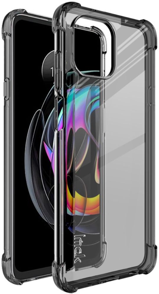 Motorola Edge 20 Lite Hoesje TPU + Screen Protector Transparant Zwart afbeelding 1