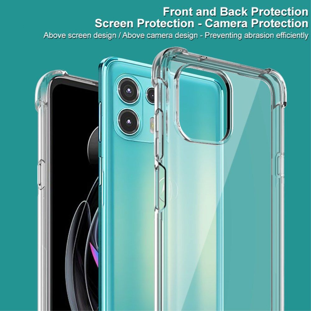 Motorola Edge 20 Lite Hoesje TPU + Screen Protector Transparant Zwart afbeelding 7