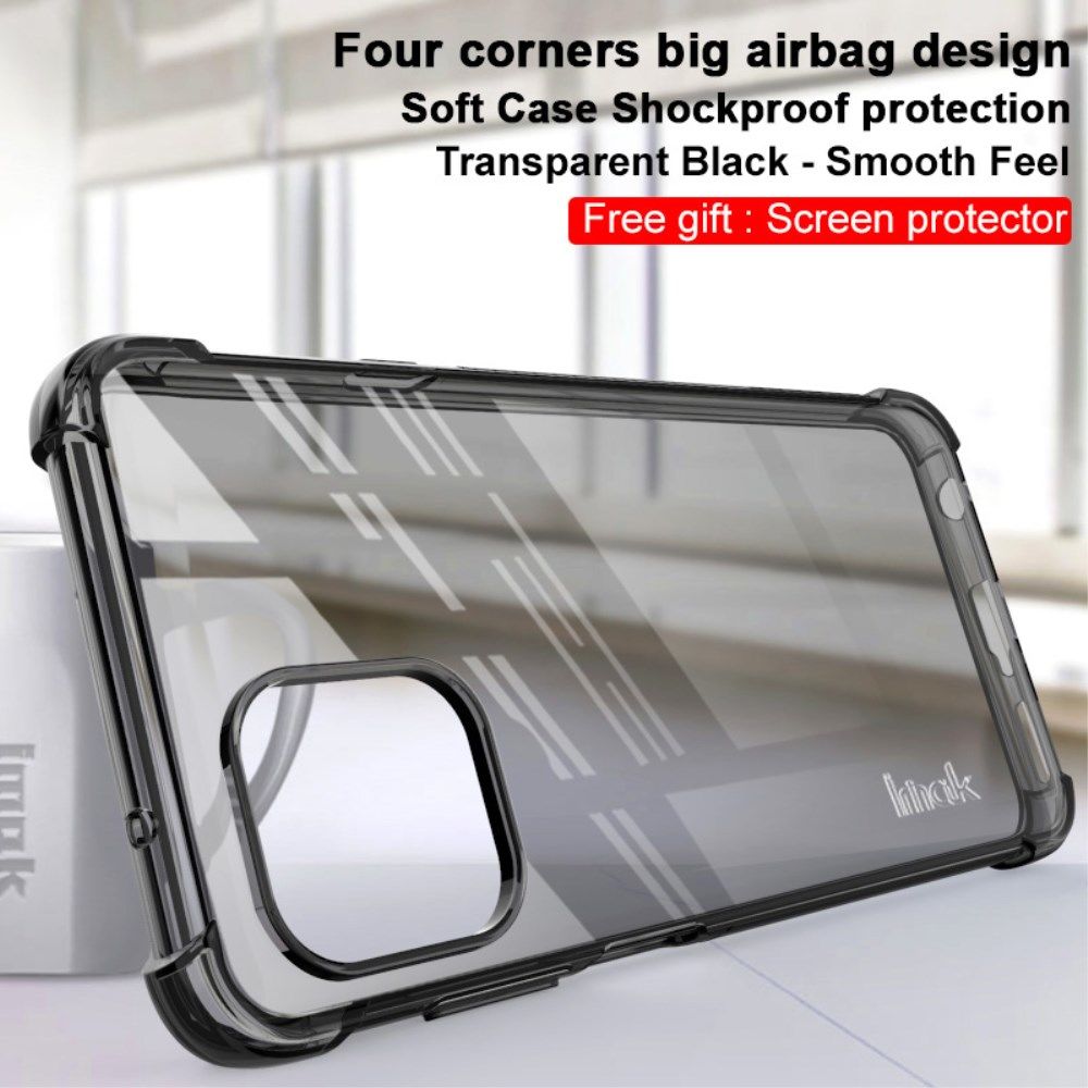 Motorola Edge 20 Lite Hoesje TPU + Screen Protector Transparant Zwart afbeelding 6