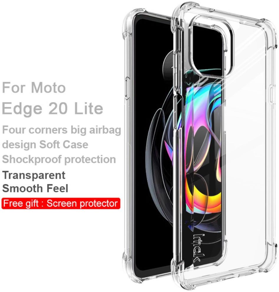 Motorola Edge 20 Lite Hoesje TPU + Screen Protector Transparant afbeelding 4