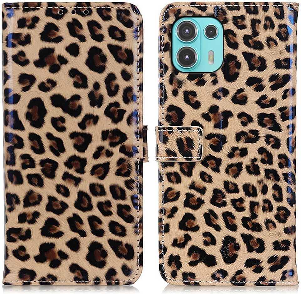 Motorola Edge 20 Lite Hoesje Portemonnee met Luipaard Print afbeelding 3