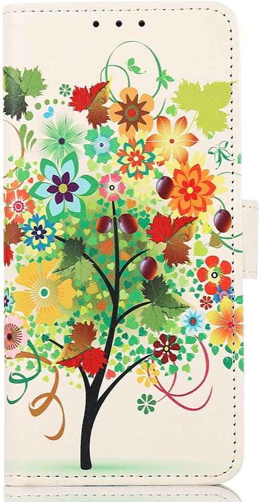 Motorola Edge 20 Lite Hoesje Portemonnee met Tree Print afbeelding 1