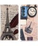 Motorola Edge 20 Pro Hoesje Portemonnee Book Case Eiffeltoren Print