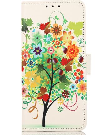 Motorola Edge 20 Pro Hoesje Portemonnee Book Case Flower Print Hoesjes