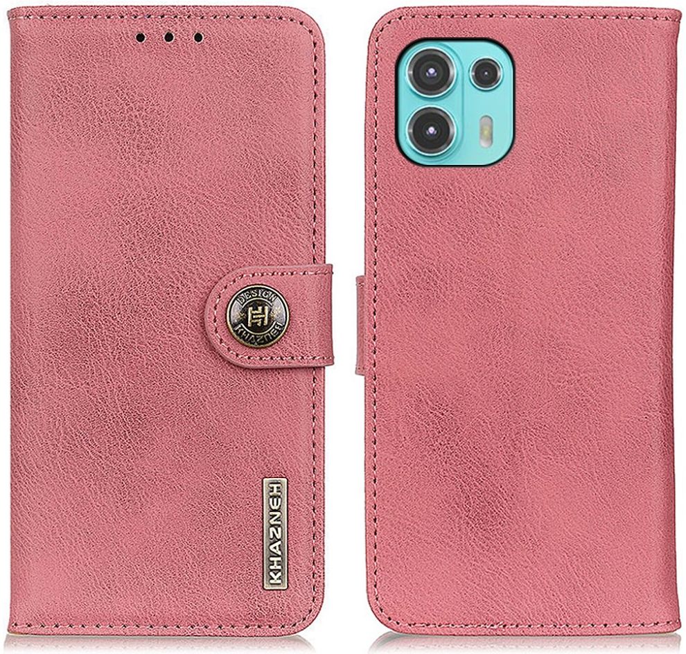 KHAZNEH Motorola Edge 20 Lite Hoesje Wallet Book Case Roze afbeelding 3