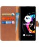 KHAZNEH Motorola Edge 20 Lite Hoesje Wallet Book Case Bruin