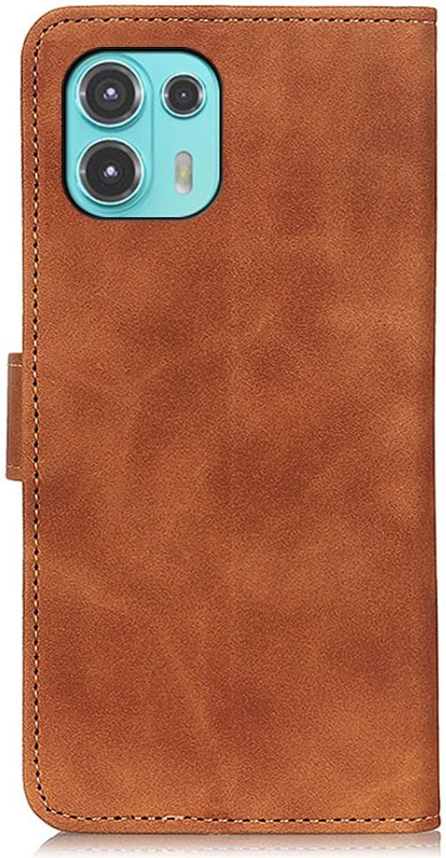 KHAZNEH Motorola Edge 20 Lite Hoesje Retro Wallet Book Case Bruin afbeelding 8