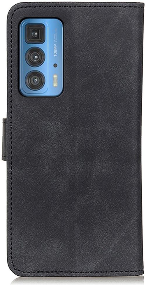 KHAZNEH Motorola Edge 20 Pro Hoesje Retro Wallet Book Case Zwart afbeelding 8