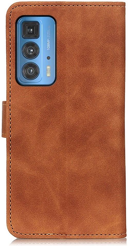 KHAZNEH Motorola Edge 20 Pro Hoesje Retro Wallet Book Case Bruin afbeelding 8