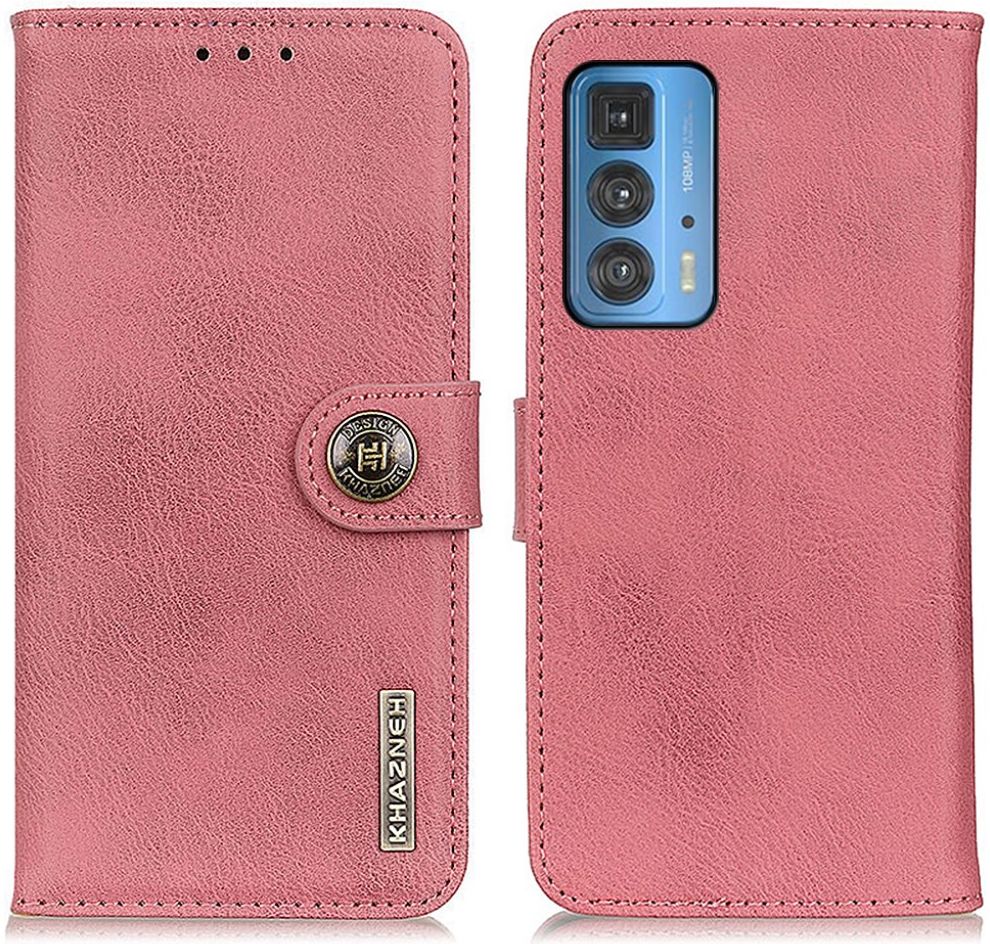 KHAZNEH Motorola Edge 20 Pro Hoesje Wallet Book Case Roze afbeelding 3