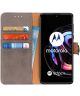 KHAZNEH Motorola Edge 20 Pro Hoesje Wallet Book Case Grijs