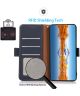 KHAZNEH Google Pixel 6 Hoesje RFID Wallet Book Case Echt Leer Blauw
