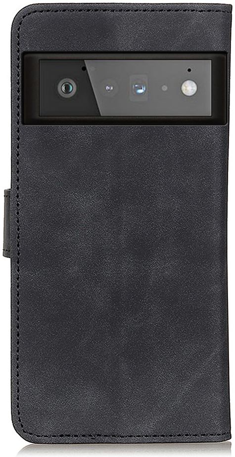 KHAZNEH Google Pixel 6 Pro Hoesje Vintage Wallet Book Case Zwart afbeelding 5