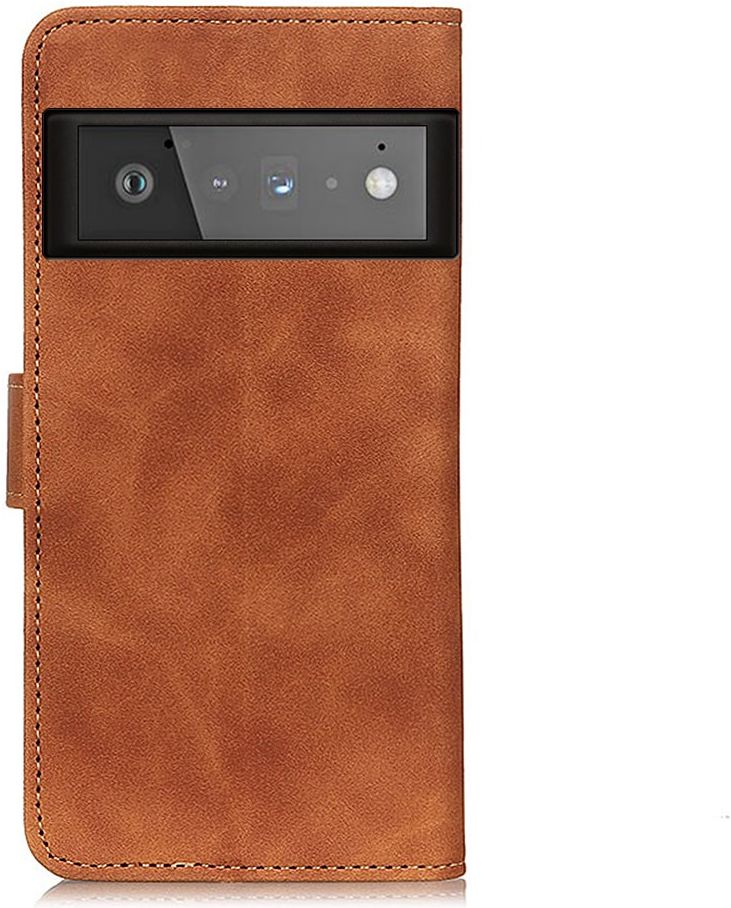 KHAZNEH Google Pixel 6 Pro Hoesje Vintage Wallet Book Case Bruin afbeelding 5