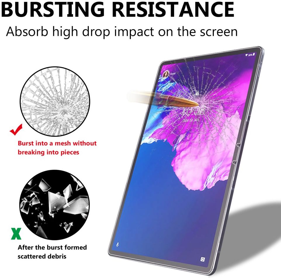 Lenovo Tab P11 Pro Screen Protector 9H Tempered Glass Volledig Dekkend afbeelding 3
