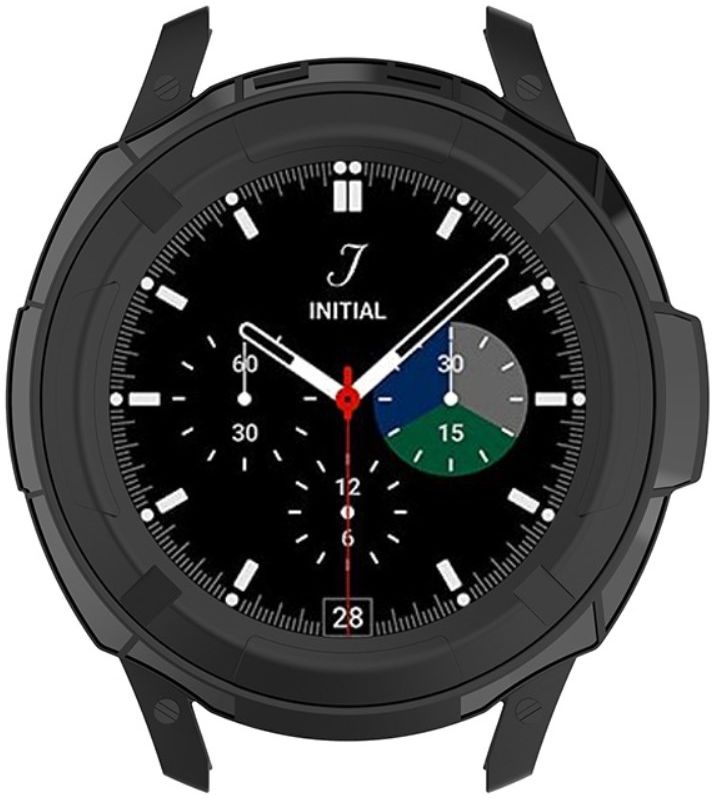 Samsung Galaxy Watch 4 Classic 42MM Hoesje - TPU met Bezel Ring - Zwart afbeelding 4