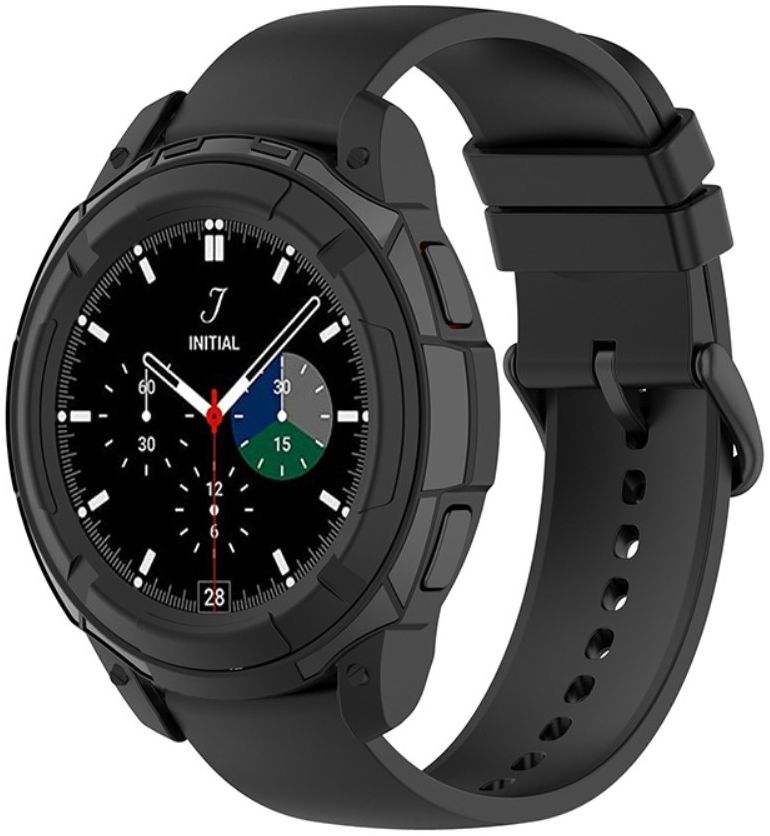 Samsung Galaxy Watch 4 Classic 42MM Hoesje - TPU met Bezel Ring - Zwart afbeelding 1
