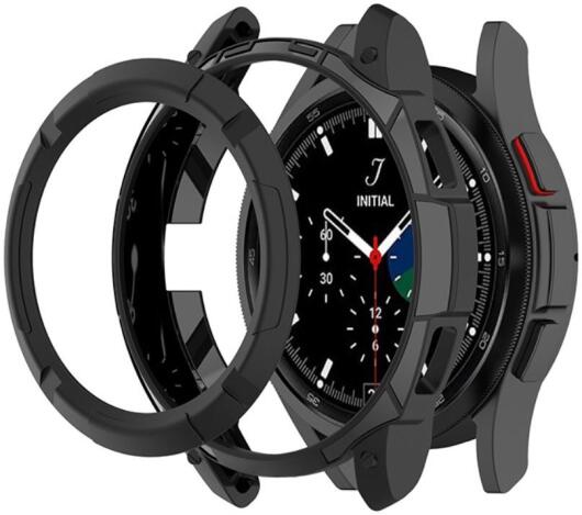 Samsung Galaxy Watch 4 Classic 42MM Hoesje - TPU met Bezel Ring - Zwart afbeelding 2