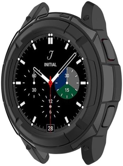 Samsung Galaxy Watch 4 Classic 42MM Hoesje - TPU met Bezel Ring - Zwart afbeelding 3