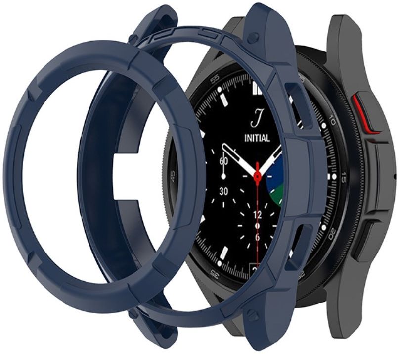 Samsung Galaxy Watch 4 Classic 42MM Hoesje - TPU met Bezel Ring - Blauw afbeelding 2