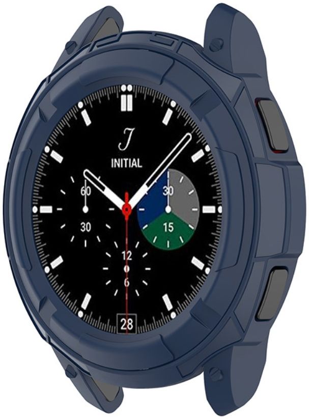 Samsung Galaxy Watch 4 Classic 42MM Hoesje - TPU met Bezel Ring - Blauw afbeelding 3
