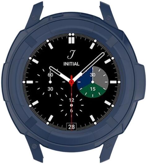 Samsung Galaxy Watch 4 Classic 42MM Hoesje - TPU met Bezel Ring - Blauw afbeelding 4